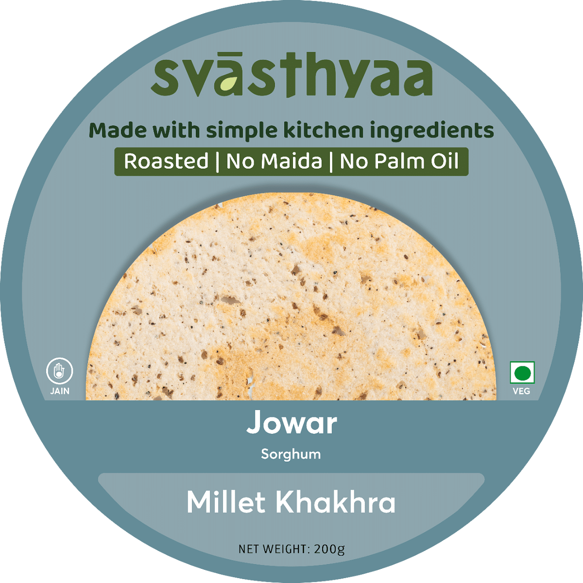 

Svasthyaa Organics Jowar Millet Khakra - 200g