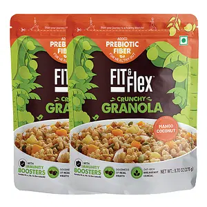 Fit And Flex Baked Granola Breakfast Cereal - Mango Coconut 275g (Pack Of 2)