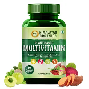 Himalayan Organics Plant Based Multivitamin | 60 Veg Capsules | Strong Immunity | Bones | Brain