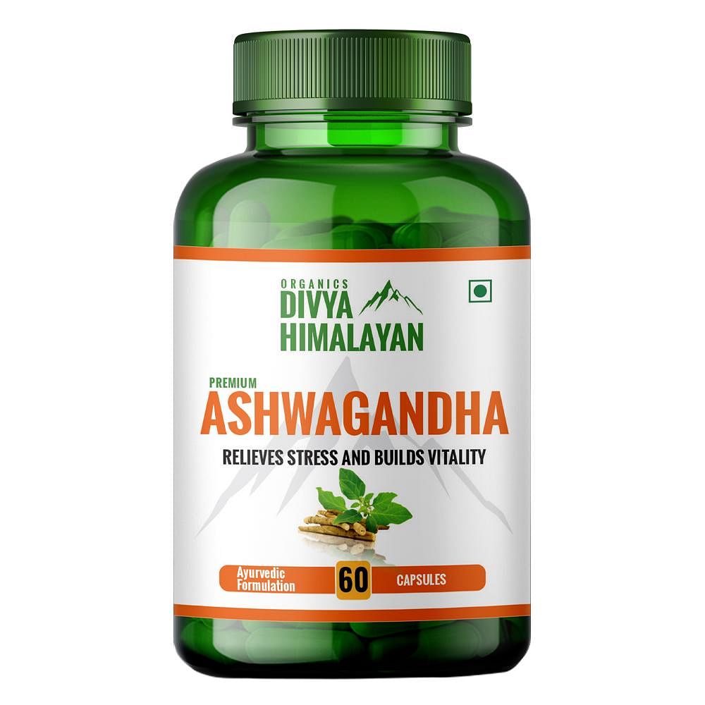 

Divya Himalayan Ashwagandha Capsules Ayurvedic formulation 1000 Mg for Better Health, Strength, Stamina & Stress Relief 60 Capsules