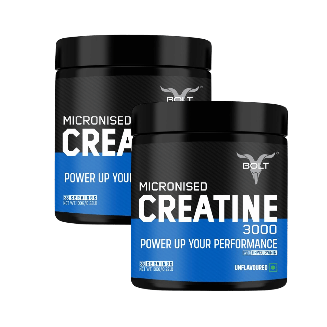 

Bolt Micronised Creatine Monohydrate 3000 | With Phycocyanine | Boosts Athletic Performance | Provides Energy Support For Heavy Workout | Formulate...