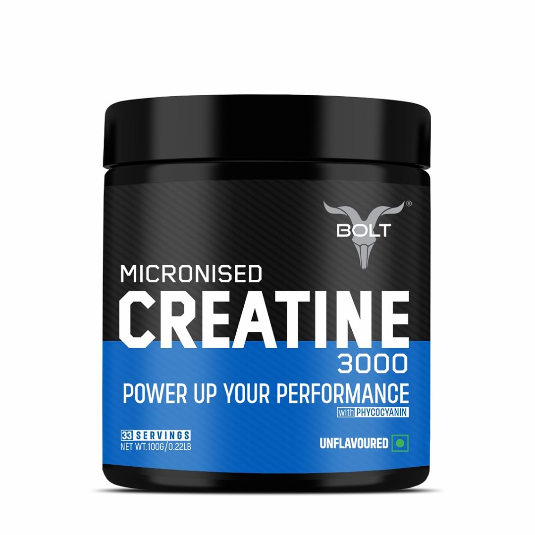 

Bolt Micronised Creatine Monohydrate 3000 | With Phycocyanine | Boosts Athletic Performance | Provides Energy Support for Heavy Workout | Formulate...