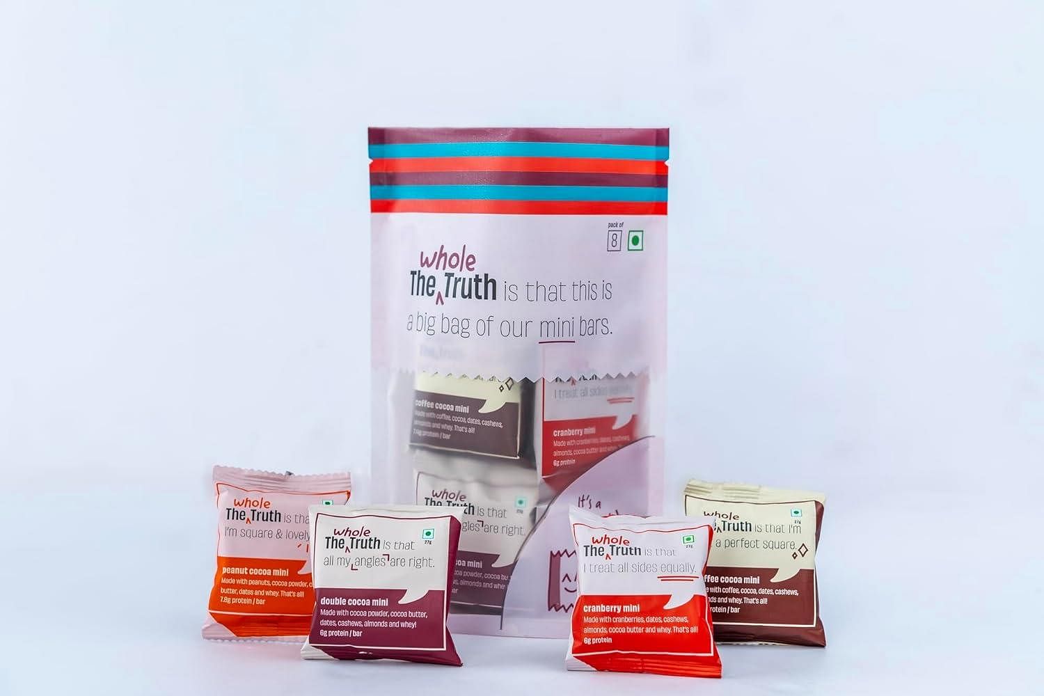 

The Whole Truth - The Whole Truth - Protein Bar Minis - All-in-One (27g Pack of 8)