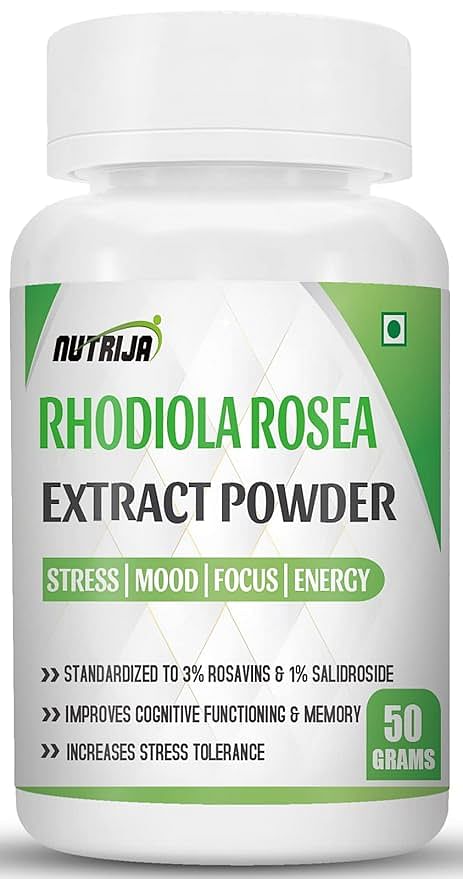 

NutriJa Rhodiola Rosea Root Extract Powder | 1% Salidroside (100 Grams)