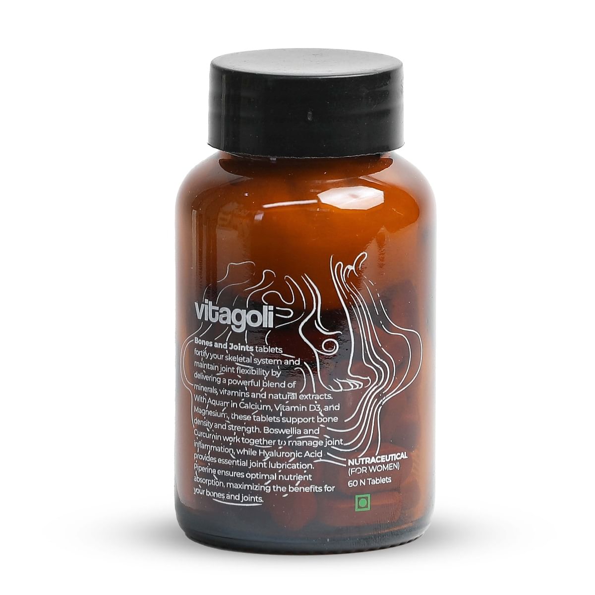 

Vitagoli Bones Tablets | With Aquamin Calcium & Magnesium, Vitamin D3, Boswellia, Curcumin, Manganese, K2 & Hyaluronic Acid | Supports Bone Strengt...