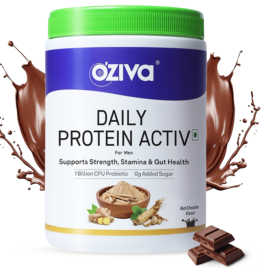 

Oziva Daily Protein Activ For Men | Better Stamina, Energy & Muscular Health With Clean Protein, Ashwagandha & Probiotics For Better Protein Absorp...