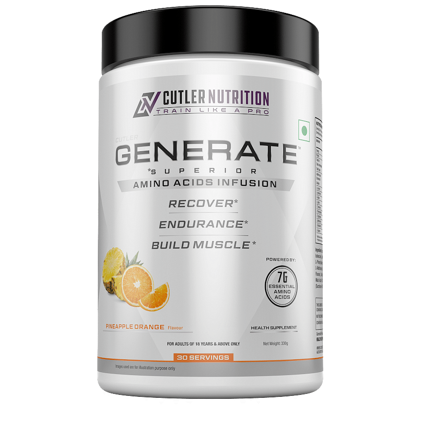 

Cutler Nutrition Generate EAA and BCAA Powder: Best Branched Chain Amino Acids Supplement with Essential Amino Acids, 5g BCAAs, 2g EAAs for Lean Mu...