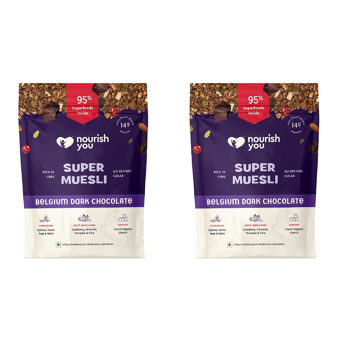 

Nourish You Super Muesli Belgium Dark Chocolate 400gm | Pack of 2