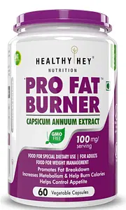 HealthyHey Nutrition PRO FAT BURNER Capsicum Annuum Extract - 60 Vegetable Capsules