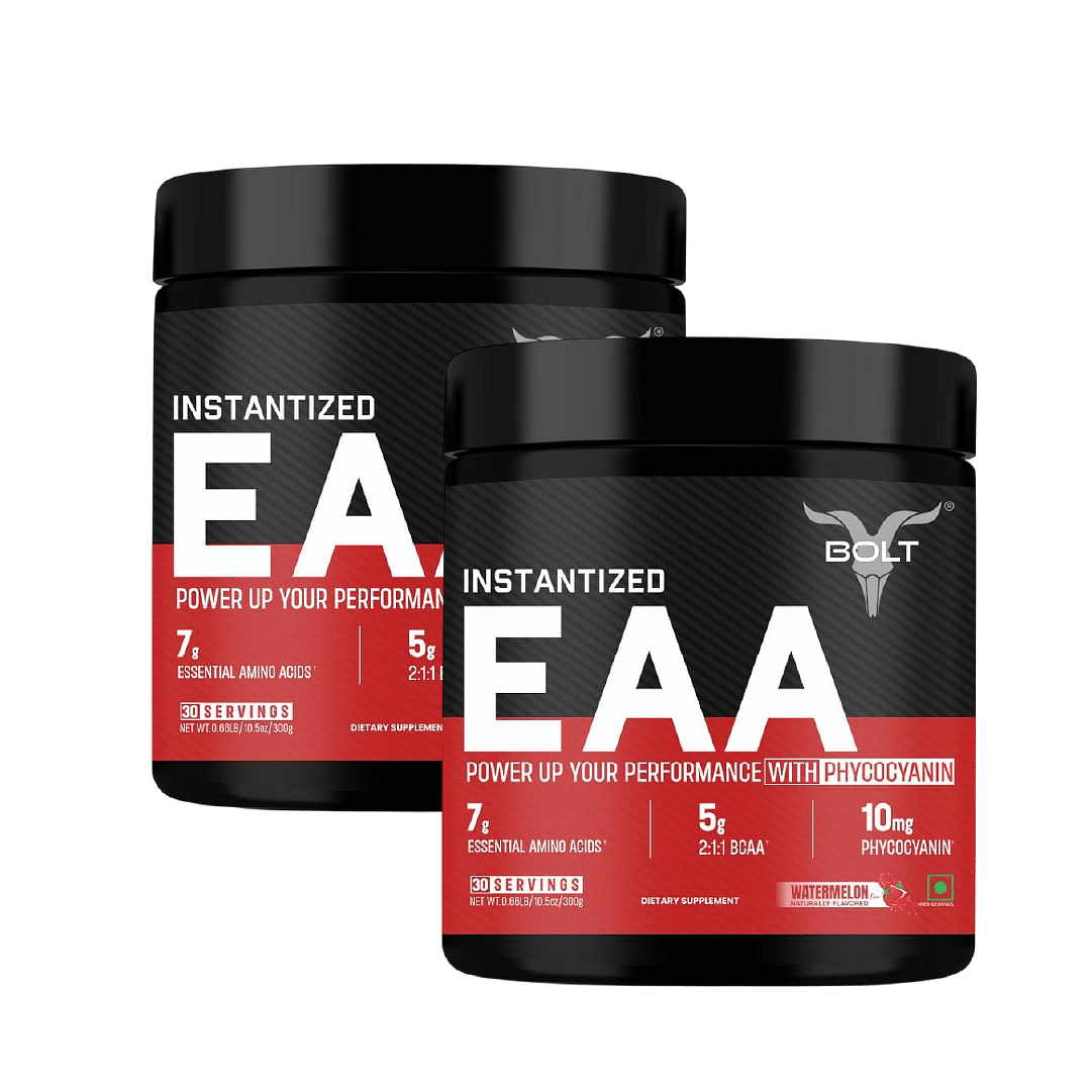 

Bolt Nutrition Instantized Essential Amino Acids, Bcaa 5000,Eaa Supplement For Men & Women (Watermelon Fizz, 300Gm) Pack Of 2