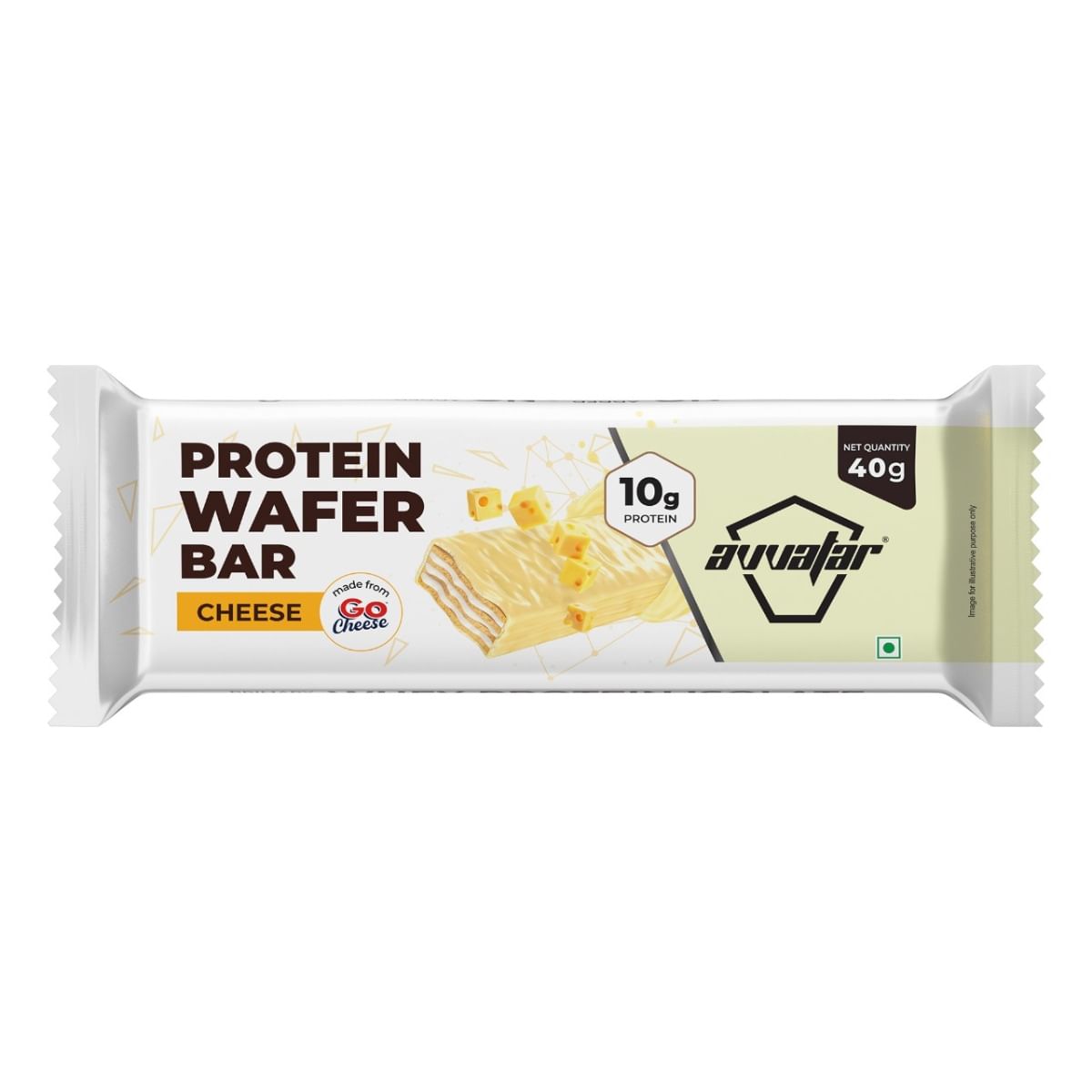 

Avvatar PROTEIN WAFER BAR | 10g Protein | Pack of (8 x 40g each) | Chesse Flavour