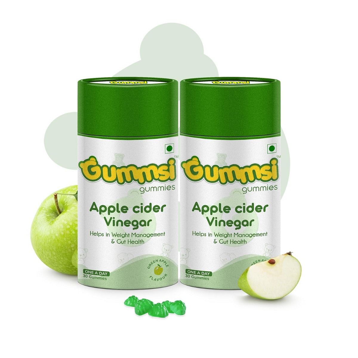 

Gummsi Apple Cider Vinegar Gummies for Weight Management, Detox & Gut Health | Boosts Metabolism & Improves Digestive Health I India's Best Apple C...