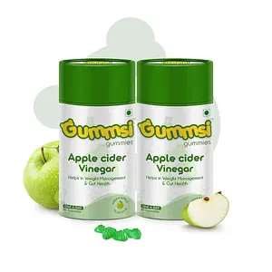 Gummsi Apple Cider Vinegar Gummies for Weight Management, Detox & Gut Health | Boosts Metabolism & Improves Digestive Health I India's Best Apple Cider Vinegar Gummies | (Pack Of 2, 30 Gummies Each)