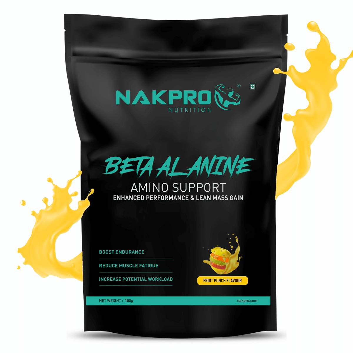

Nakpro Beta Alanine Supplement Powder| Muscle Building Amino Acid, Faster Recovery, Reduce Fatigue & Build Endurance, Pre Workout supplement for Me...