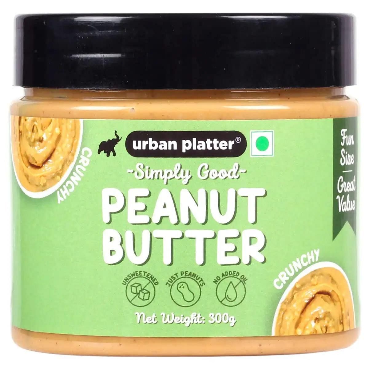 

Urban Platter Natural Crunchy Peanut Butter, 300g [Unsweetened, No Added Oil]