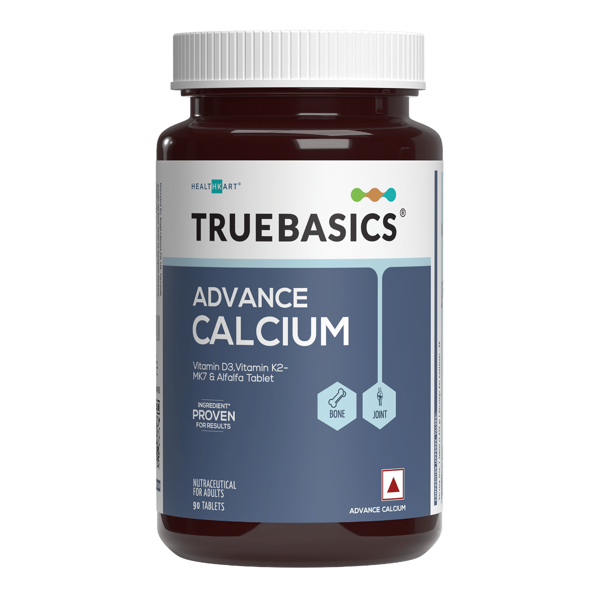 TrueBasics Advance Calcium For Women & Men (90 Tablets) | With Vitamin D3, Vitamin K2-MK7, Alfalfa, Clinically Researched Ingredients | For Healthy Bone & Joint Strength-picture-5