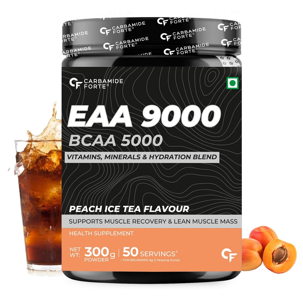

Carbamide Forte EAA 9000mg Supplement with BCAA 5000mg | EAA Supplement for Men & Women with Hydration Blend & Vitamins - Peach Ice Tea Flavour - 5...