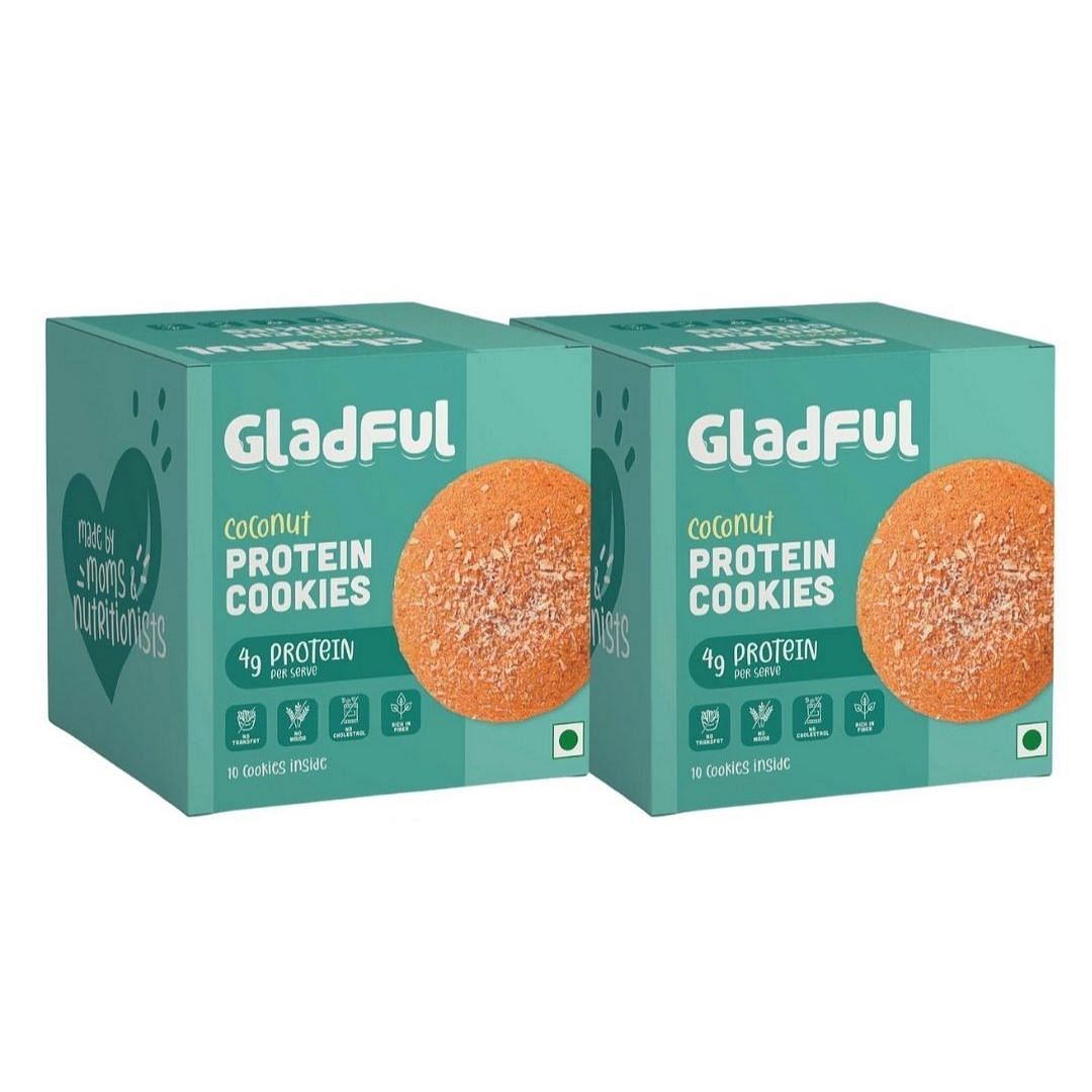 

Gladful Coconut Protein Cookies (80g x 2, Pack of 2)