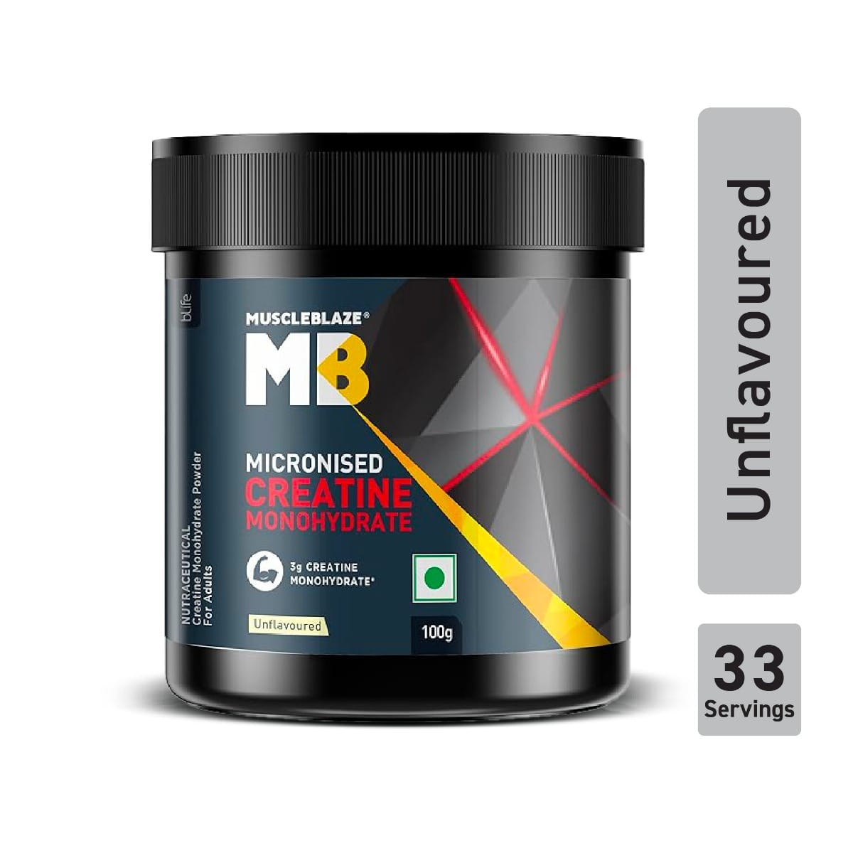 

MuscleBlaze Micronized Creatine Monohydrate Powder (Unflavoured, 33 Servings)