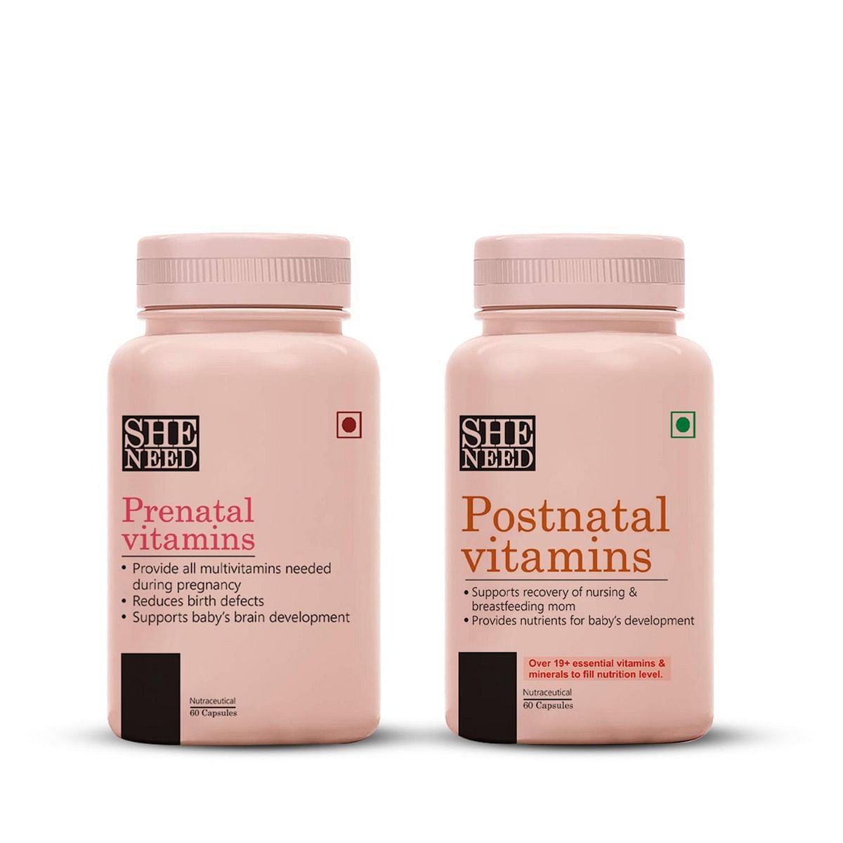 

SheNeed Prenatal & Postnatal Multivitamin Womens Health Drink - 300gm (Combo Pack)