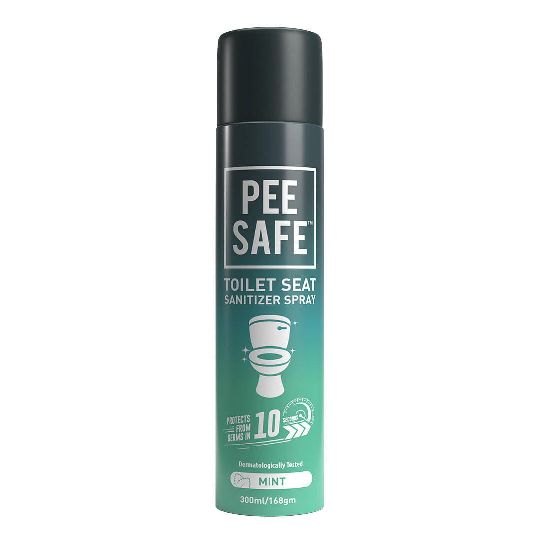 

Pee Safe Toilet Seat Sanitizer Spray (300ml) - Mint | Reduces The Risk Of UTI & Other Infections | Kills 99.9% Germs & Travel Friendly | Anti Odour...