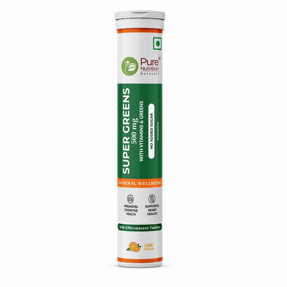 

Pure Nutrition Super Greens with 14+ Vitamins & Herbs For Overall Wellbeing 20 Eff Tablets
