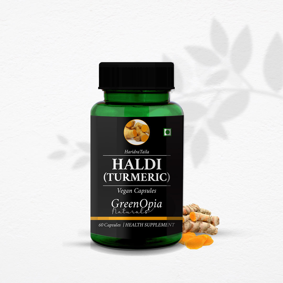 

GreenOpia Haldi (Turmeric) 60 Liquid Filled Vegetarian Capsules