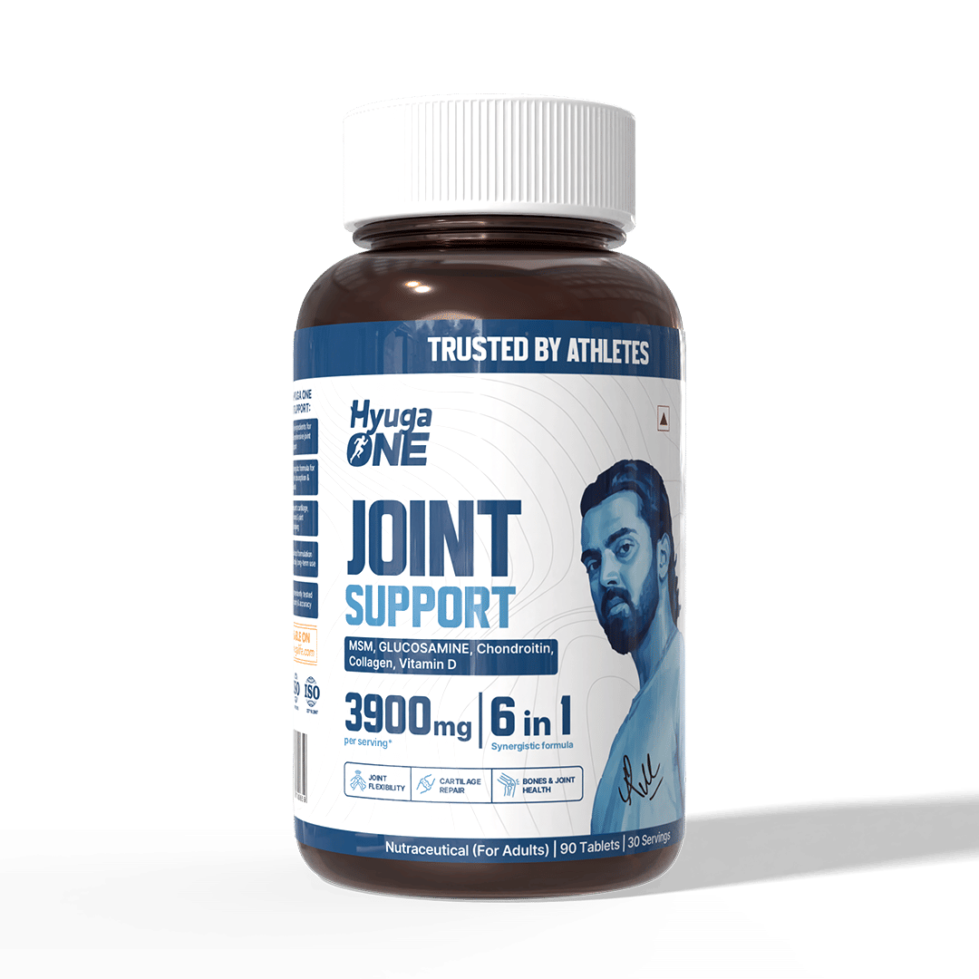 HyugaOne Joint Support Tablets | 3900 mg per Serving | MSM, Glucosamine HCL, Chondroitin, Collagen & Vitamin D | 6-in-1 Synergistic Formula | Supports Joint Flexibility, Cartilage Repair & Bone Health | 90 Tablets (30 Servings)