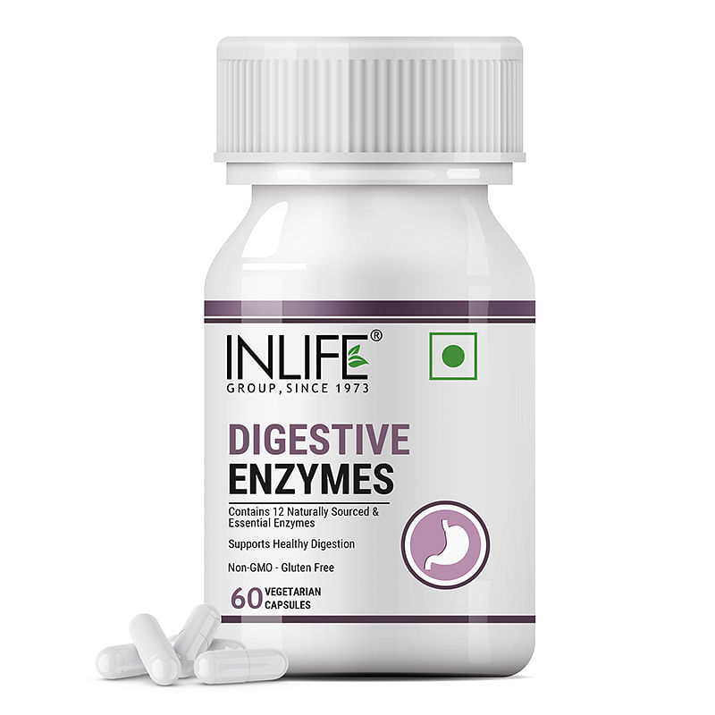 

INLIFE Digestive Enzymes Supplement for Digestive Support - 60 Veg Capsules