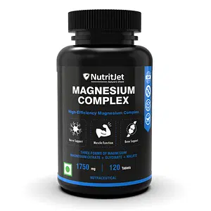 NutritJet Magnesium Complex Max Absorption Magnesium 1750mg – 120 Tablets

