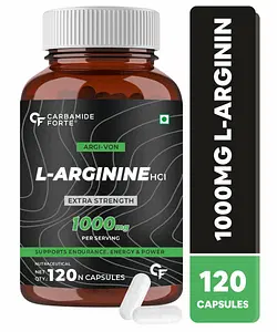 Carbamide Forte L Arginine 1000mg Supplement Per Serving - 120 Veg Capsules