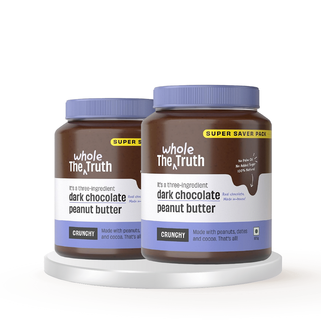 

The Whole Truth - Supersaver Pack | Dark Chocolate Peanut Butter | 925 g | Crunchy | No Added Sugar | No Artificial Sweeteners | Vegan | No Gluten ...