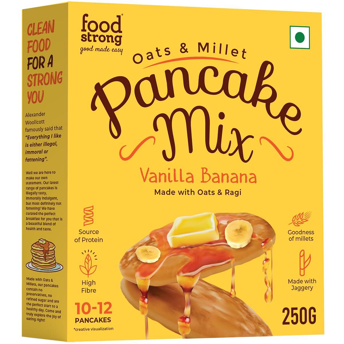 

Foodstrong Oats and Millets Vanilla Banana Pancake Mix |250g