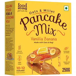 Foodstrong Oats and Millets Vanilla Banana Pancake Mix |250g