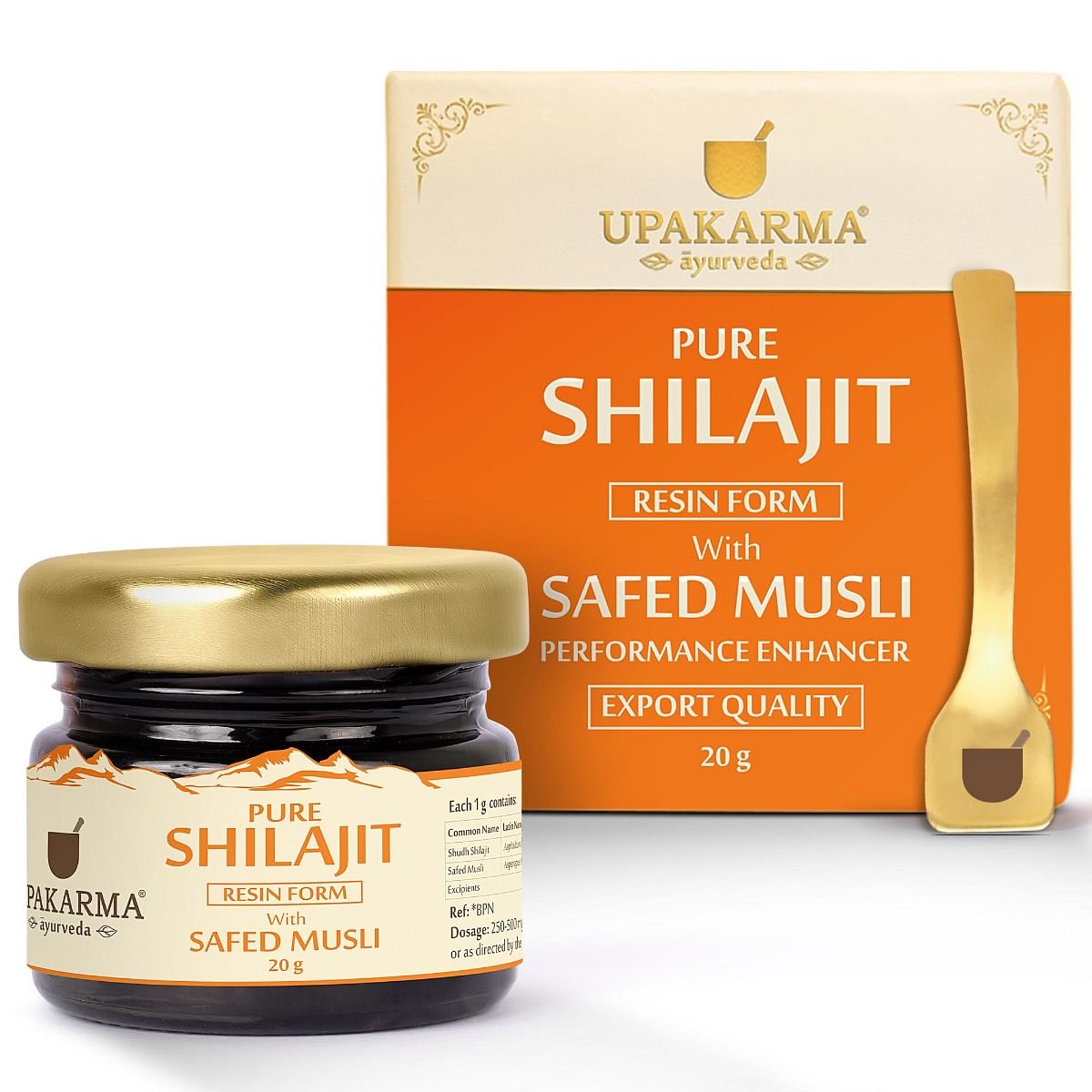 

UPAKARMA Ayurveda Shilajeet Resin with Safed Musli For Men and Women - 20g