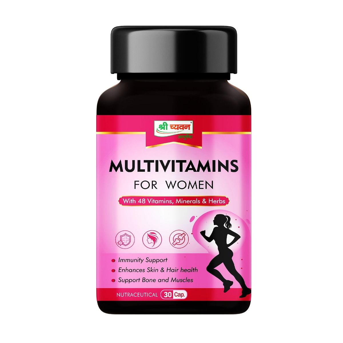 

Shri Chyawan Ayurveda Multivitamin Capsule for Women - 30 Cap |Maintains Bone Health|Improves Mobility of Joints and Muscles