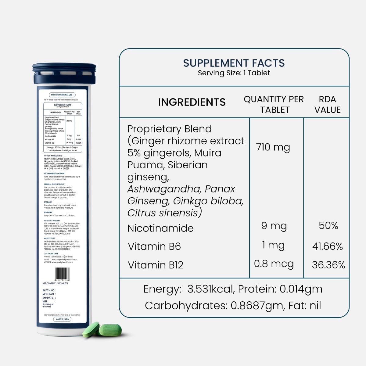 Kindly Health Ashwagandha Reload Stamina Booster For Men Ayurvedic