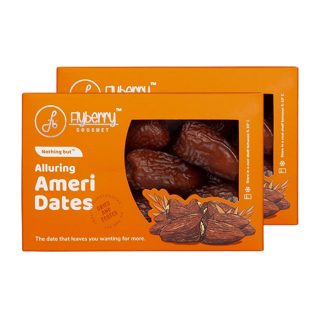 

Flyberry Gourmet Ameri Dates (Khajoor/Khajur) 500g | 100% Natural | Rich in Calcium, Iron and Potassium | Instant Energy | Pack of 2