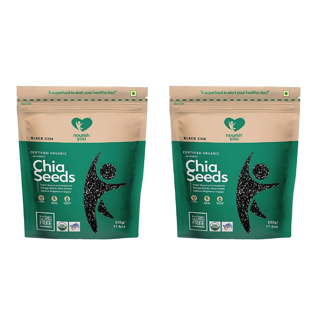 

Nourish You BLACK CHIA SEEDS 500G | Pack of 2