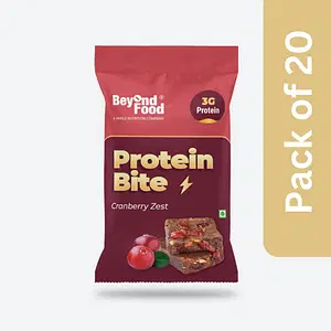Beyond Food Protein Bites - Cranberry Zest | Pack Of 20 | 20x12G