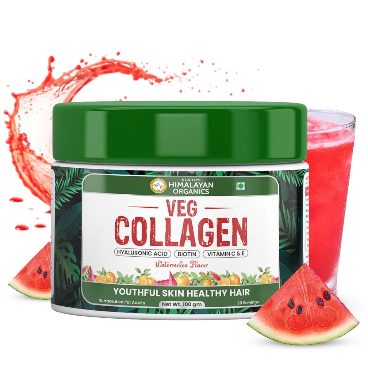 

Vlado's Himalayan Organics Vegan Collagen supplements - Advanced Marine Collagen Peptides-with all 5 TYPE - Made with Japanese technology - Reduce ...