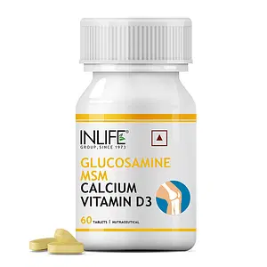 Inlife Glucosamine,Msm With Calcium & Vitamin D3 For Joint Care Supplement - 60 Tablets