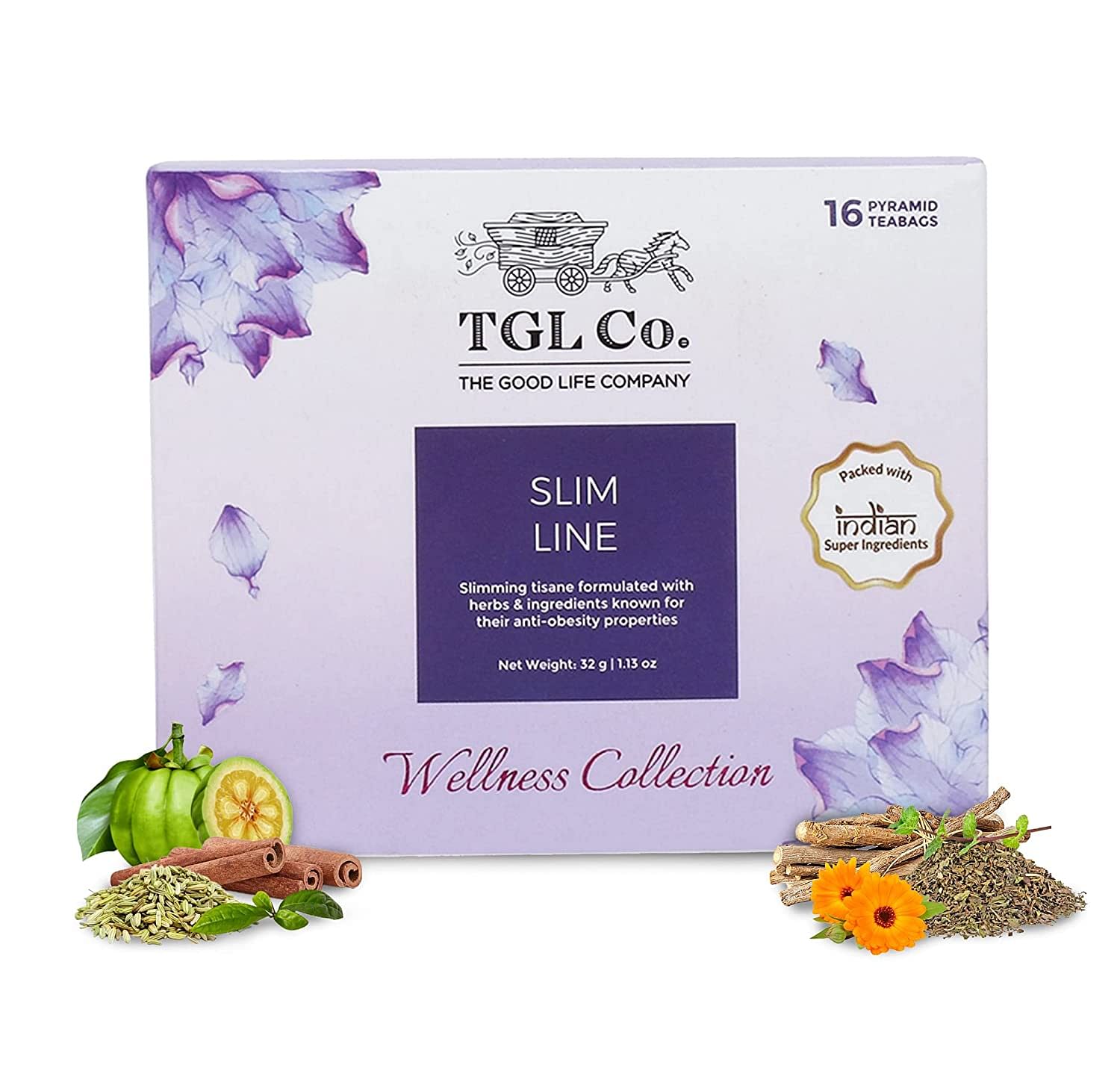 

TGL Co. Slim Line Herbal Tea 16 Tea Bags