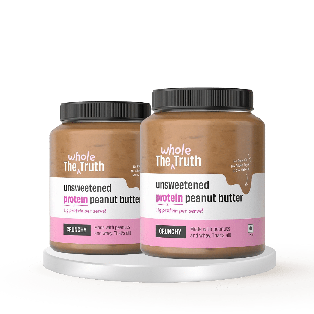 

The Whole Truth - No Added Sugar Protein Peanut Butter - 925g with 11g protein per serve - Crunchy - Unsweetened | Pack of 2