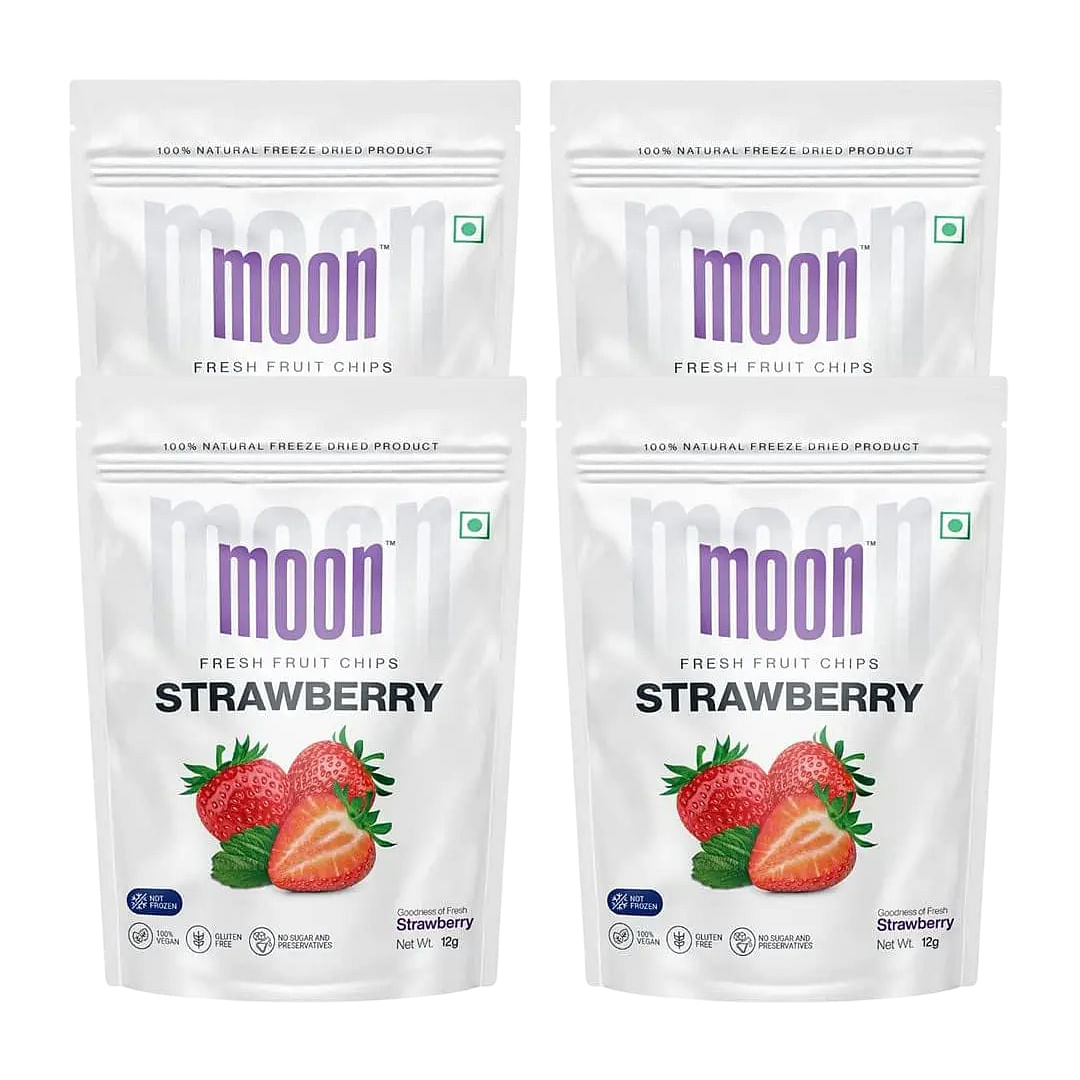 

Moon Freeze Dried Strawberry Chips | No Preservatives, No Added Sugar, Healthy Dried Fruit | 100% Natural, Vegan, Gluten Free Snack for Kids and Ad...