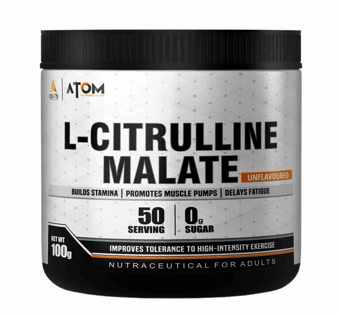 

AS-IT-IS Nutrition ATOM L-Citrulline Malate Powder 2000mg, Boosts Nitric acid & Muscle recovery, Supports Endurance & Muscle Pump, Pre-Workout Supp...