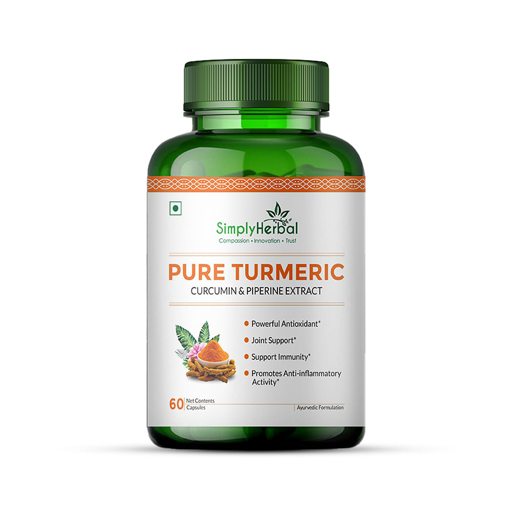 

Simply Herbal Turmeric Curcumin Extract Supplement capsules - 60 capsules