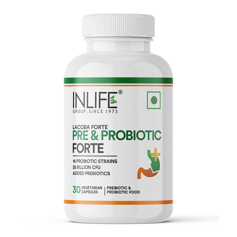 INLIFE Prebiotic and Probiotics Forte Supplement for Men & Women 25 billion CFU with 14 Strains | Digestion Gut & Immunity Health Supplement - 30 Vegetarian Capsules-picture-41