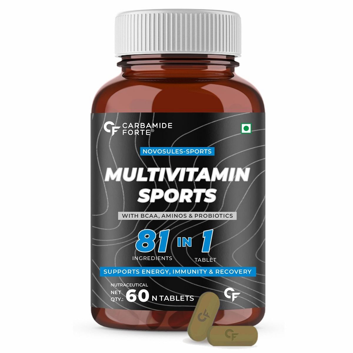 

Carbamide Forte Multivitamin 80 Ingredients BCAA + Amino + Acids + Probiotics + Antioxidants | 60 Tablets | Energy | Immunity | Recovery | Men & Women