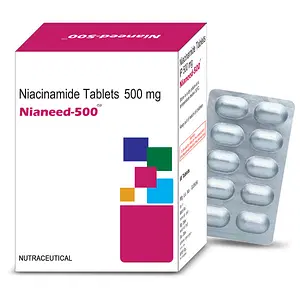 Westcoast Nianeed 500 Niacinamide Tablet for Blood Circulation & Skin Health| Skin Looking Firm and Healthy| Helps Reduce Dark Spots | 60 Tablets